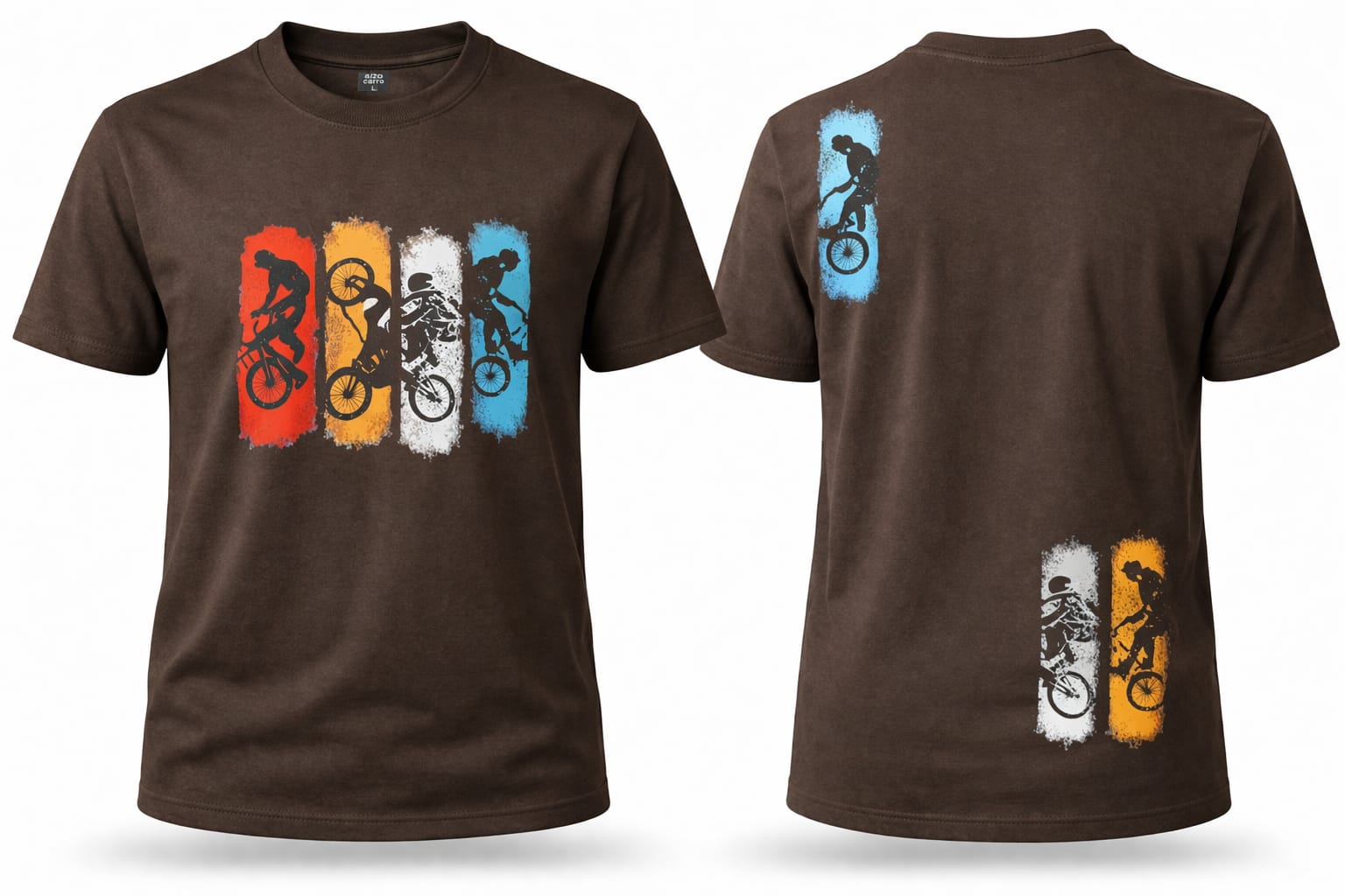 Retro Rider — Camiseta azul marino MTB